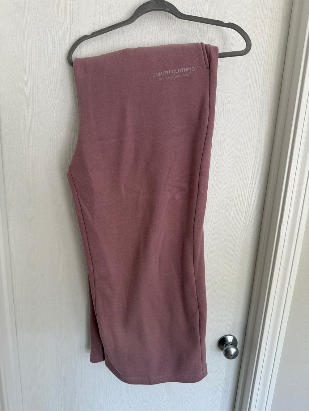 Comfort Clothing Straight Leg Pants in Dusty Rose